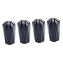 Set Of 4 Hiking Stick Tips Anti-slip Walking Pole Cap End Protector Black