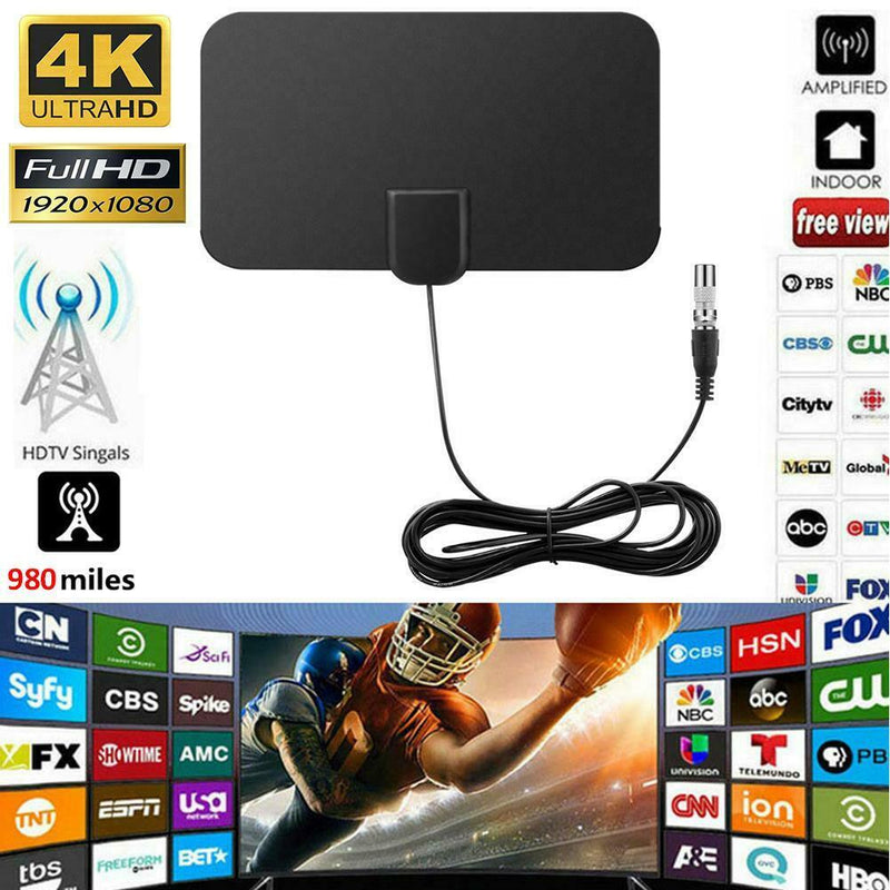 DVB-T2 980 Miles 4K HD HDTV Antennas Indoor Mini HD Digital Signal Booster