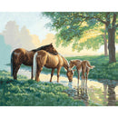 5D DIY Full Drill Diamond Painting Drinking Horse Cross Stitch Embroidery