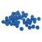 50 Pieces Round Wood Dice Set Blue Color Blank Dice Self DIY Pattern