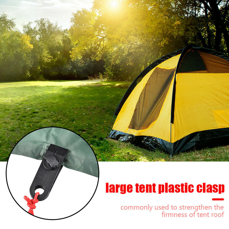 10x Tent Clip Heavy Duty Awning Clamp Tarpaulin Strap Bungee for Camping A