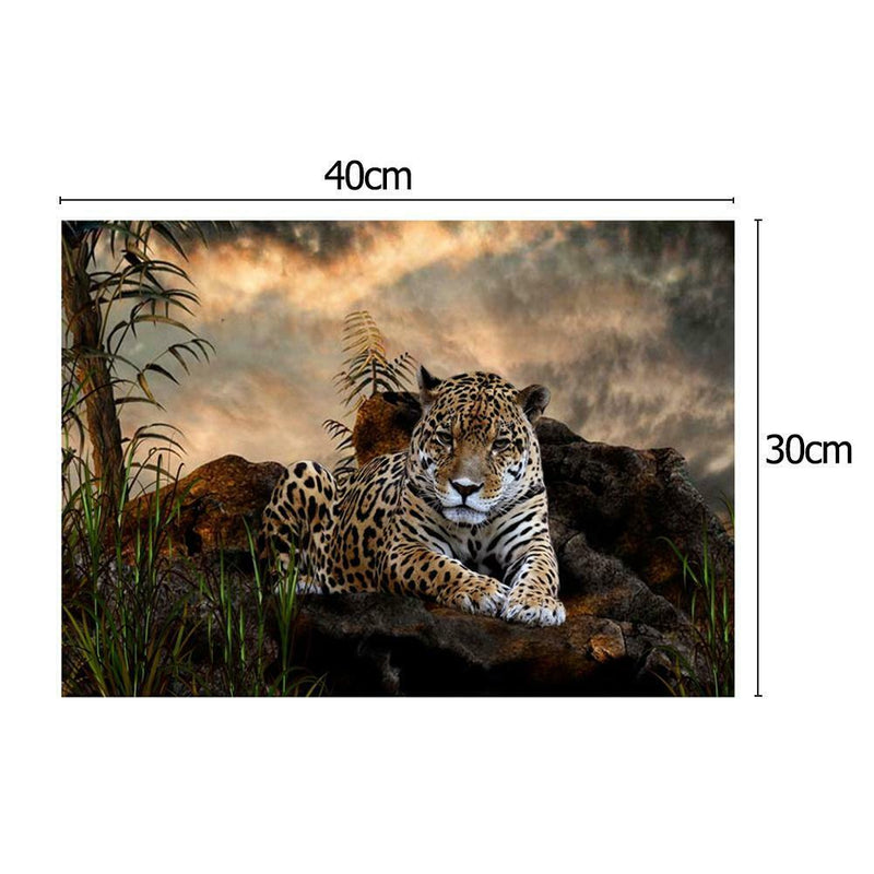5D DIY Full Drill Diamond Painting Leopard Cross Stitch Embroidery Mosaic
