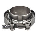 2.5 inch Stainless Steel 304 V Band Clamp w/ 2 Flanges for Exhaust Downpipe A