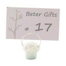 Rose Basket Shaped Wedding Place Card Holders with Holder Stand Memo Holder Card