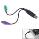 1Pc USB to PS/2 PS2 Cable Adapter USB Male to PS/2 Female Converter Cable C Hn