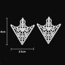 Triangle Brooches Collar Lapel Pins for Men Suits Accessories Retro Hollow