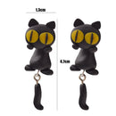 Cute Cartoon Cat Dangles Earrings Polymer Clay Ear Drop Women Jewelry Gift