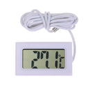 Waterproof Electronic Digital LCD Pet Aquarium Thermometer w/ Probe(White)