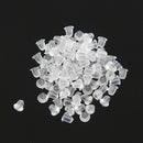 5X(100pcs Translucent Rubber Earring Stopper Backs White 4mmx6mm X5Q3)