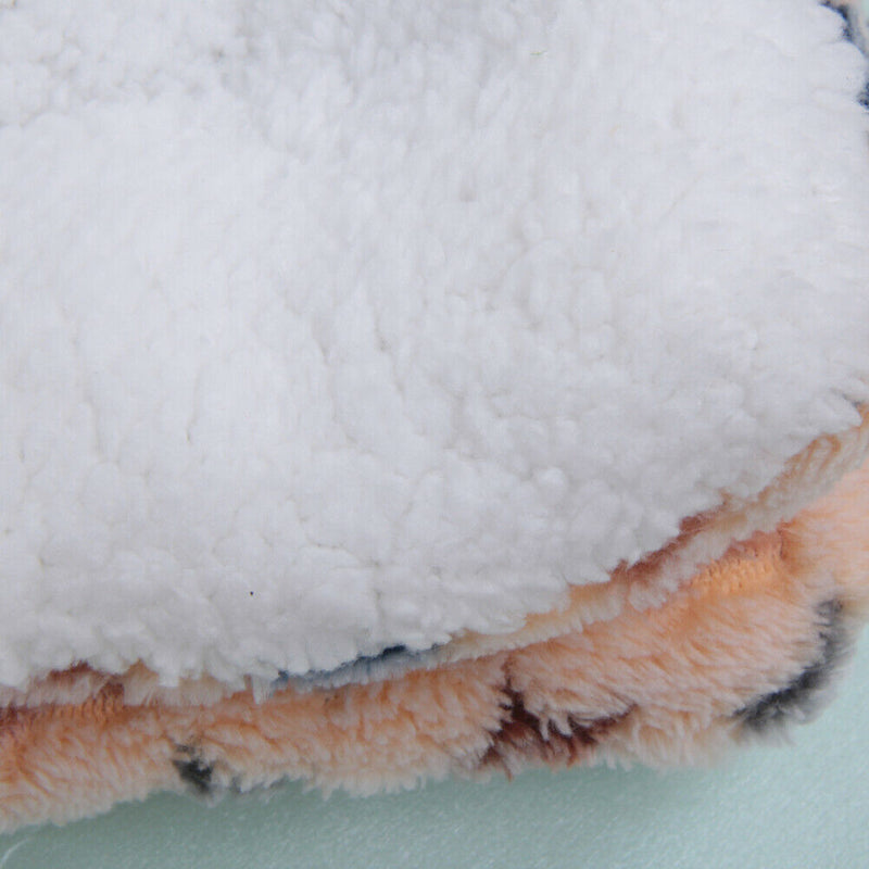 Dog Cat Blanket Pet Cushion Bed Soft Velvet Winter Warm Sleep Mat(Brown M)