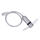 Mini USB Powered LED Cooling Flashing Real Time Display Clock Fan