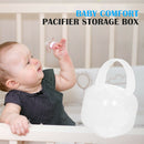 Portable Baby Pacifier Fingertip Toothbrush Container Storage Box (White) A