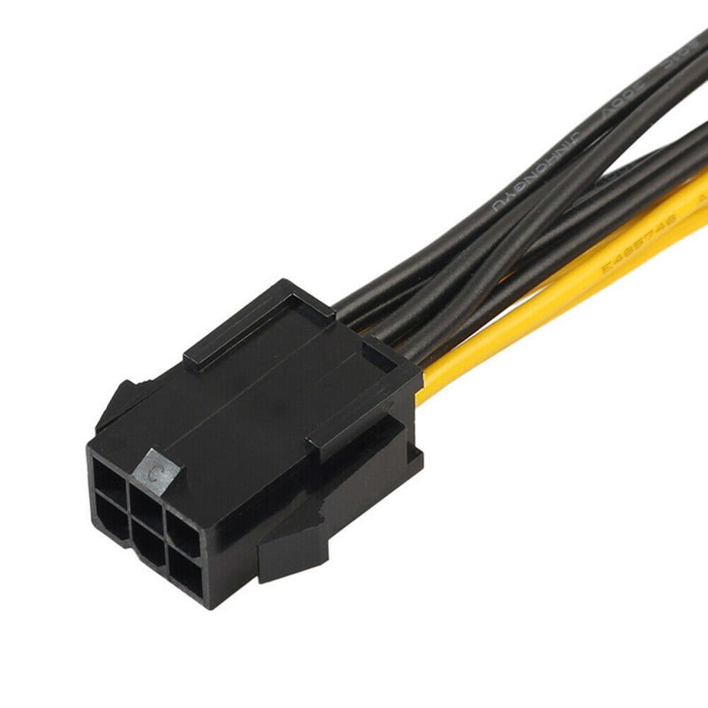 20cm 6 Pin to Dual 8 Pin PCI Power Splitter Cable VGA PCI Express Adapter