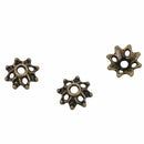 150 pcs Gift Bronze Tone Flower Bead Caps receptacle 8x3mm F5E7