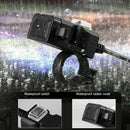Waterproof Dual USB 12V Motorcycle Bike Handlebar Charger Socket w/ Switch&S Ew