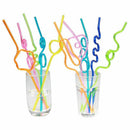Crazy Loop Straws, (Pack of 50) Crazy Silly Colorful Reusable Drinking Stra