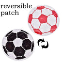 Football Reversible Change color Sequins Sew On Patch DIY Applique Bag Clothing#