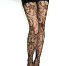 Women'S Black Lace Fishnet Hollow Patterned Pantyhose Tights Stocking Lingeri OZ