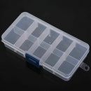 5X(10 Slots Adjustable Plastic Fishing Lure Hook Tackle Box Storage Case OrT3N3)
