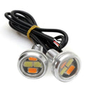 5X 23mm 5730-SMD Dual Color White Amber Eagle Eye LED DRL Turn Lights Car motor