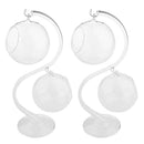 2Sets Hanging Glass Hydroponic Flowers Planter Vase Terrarium Container