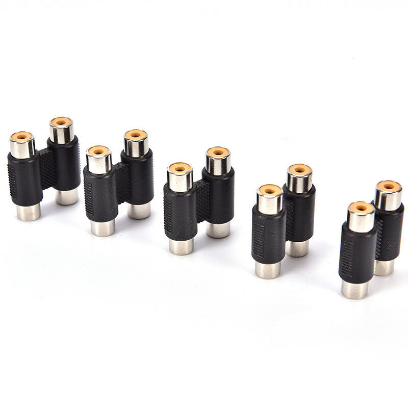 Double 2 * RCA Phono Coupler Female to Female Audio Video Adaptor Connector  Z