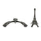 Creative Iron Tower Balance Eagle Statue Gift DIY Craft gray bronze 12cm