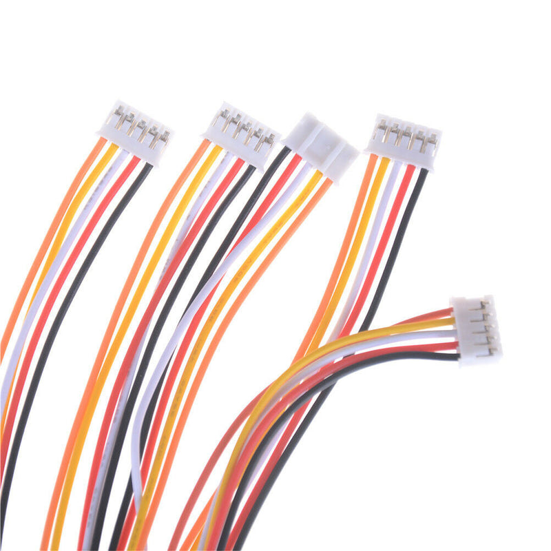 5x Mini Micro PH 2.0mm JST 5-Pin Male Connector Plug Wires Cables 200ES