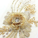 Flower Sequin Embroider Drilling Bridal Lace Broochel Sequins Applique Flow