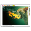 Cat Spit Fire 5D Round Diamond Painting Embroidery DIY Needlework Art Craft