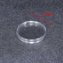 100* 27/30mm Coin Case Capsules Holder Applied Clear Plastic Round Storage Box