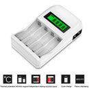 Smart LCD screen 4 slot chargeur de batterie pour AA/AAA Ni-MH/ni-CD EU plug MO