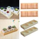 4 Pieces Wood Flower Pots Succulent Planter Trough Boxes Rustic Containers