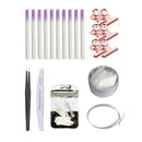10pcs/pack Fiberglass Extension with Clear Liquid Building Gel Nail Art Tool Kit
