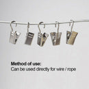 50 PCS Stainless Steel Curtain Clips with Hook for Curtain Photos Home Deco Z1A7