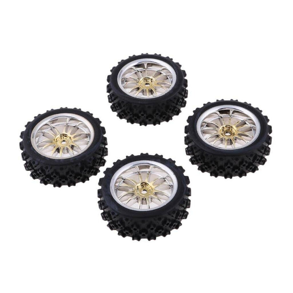 4Pcs RC Rock Crawler Car Tires Wheel Rim Set for 1/10 HSP Redcat  HPI