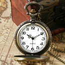 Large bronze carved zodiac animal dog pocket watch Retro style loyal dog po
