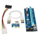 USB 3.0 PCI-E Express 1x to 16x Riser Board Extender Adapter Card with SATA S6I3