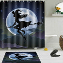 Halloween Witch Shower Curtain Bathroom Waterproof Shower Curtain Printing  S4Z9