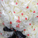 23Cm Foam Bear Of Roses Bear Rose Flower Artificial New Year Gifts For Wome U3P1