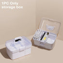 Makeup Organizer Nail Art Storage Box Handheld Desktop With Handle Double Layer