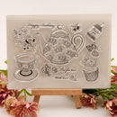 Teapot Seal Stamp Cutting Dies Stencil Set DIY Scrapbooking Embossing Photo