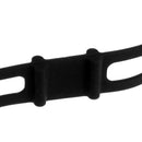 2 Pieces Bike Silicone Band Bicycle Flashlight Strap Tie Holder Black
