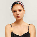 6pcs Women Elastic Headband Printed Hair Band Knotted Headdress Headwear