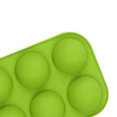 5x Round Silicone 6 Holes Semi-Sphere Non Stick Mold Cake Baking Mould Green