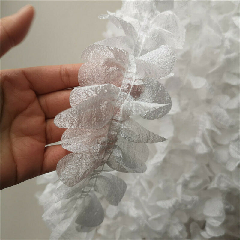 1 Yard White Trimming Lace Ruffle Frilly Ribbon Edging Pleated DIY Sewing Craft