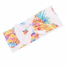 Newborn Baby Swaddle Floral Receiving Blankets with Hospital Headband Value