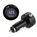 12V 24V Digital Voltmeter Plug Red Volt Meter Car SUV Cigarette Lighter SBM