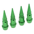 4x Aluminum Long Spike Wheel Tire Valve Stem Car Truck Air Caps Covers Green