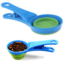 Pet Folded Cat Feeders Bowl Food Storage Spoon Sealing Clipper Dog Supplies BX